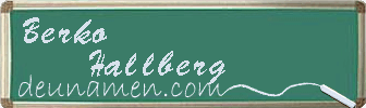 Berko Hallberg Visitenkarte